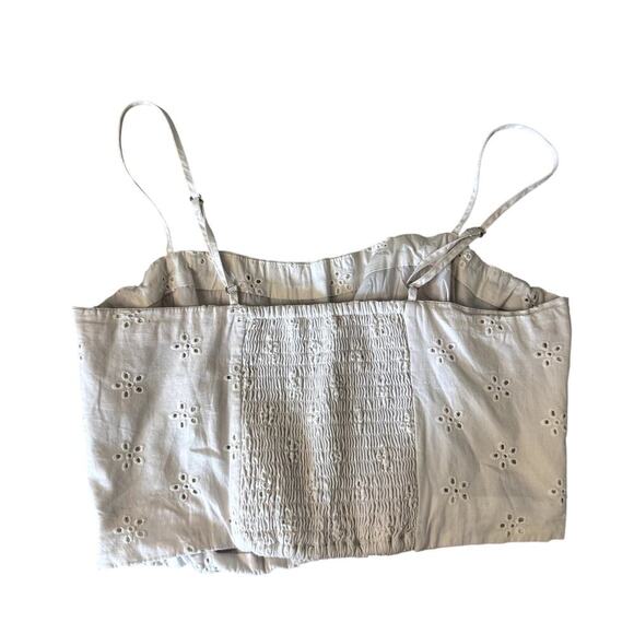 Jason Wu Eyelet White Corset Top Cropped Boning Women's Size Large - Picture 3 of 4